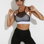 ACTIVALINE Sport Bra Sujetador Corto y Malla Transparente